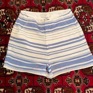 Women’s blue and white striped Joie shorts
